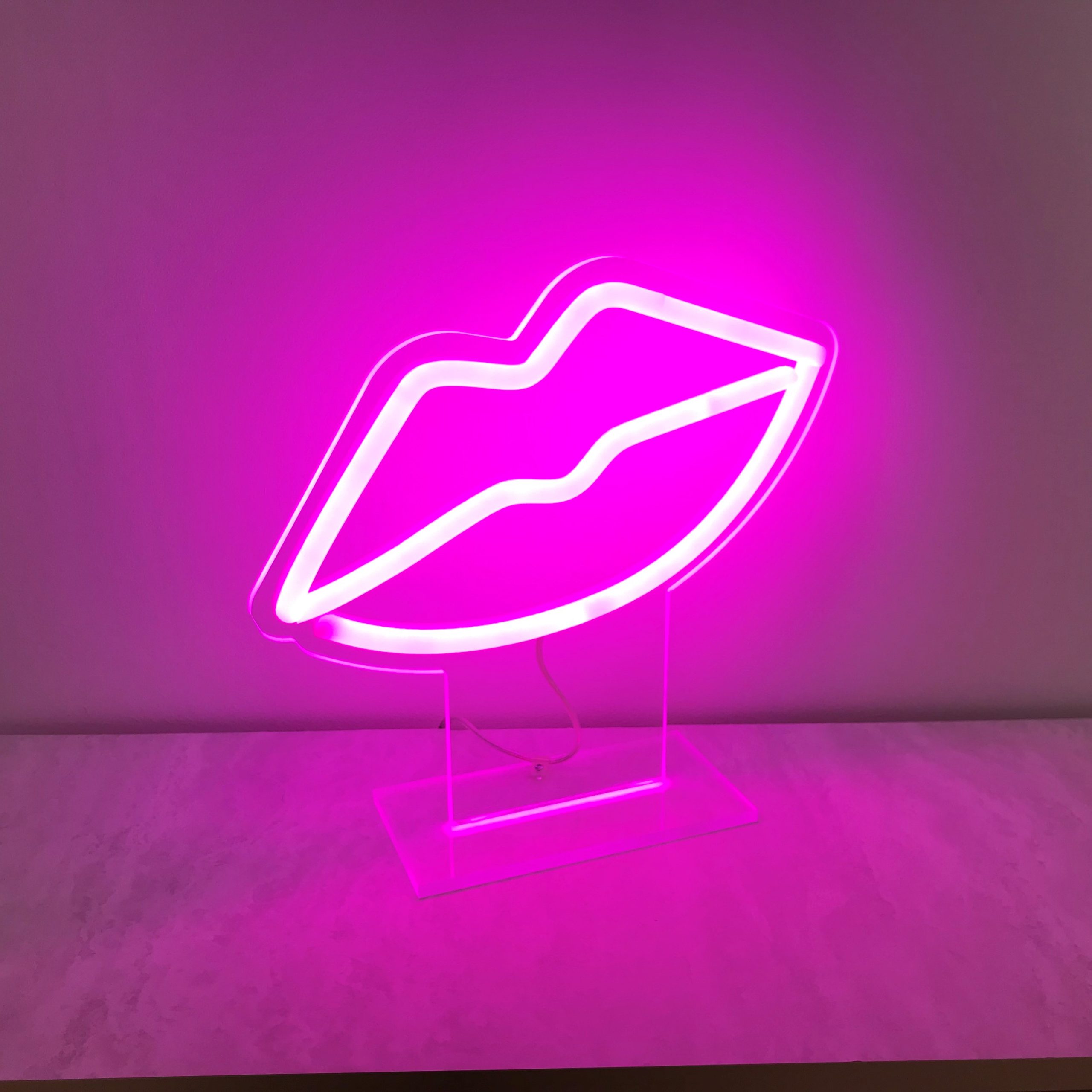 Neon slogan sign for sale | Bespoke neon lights from Neon Works | Lips ...
